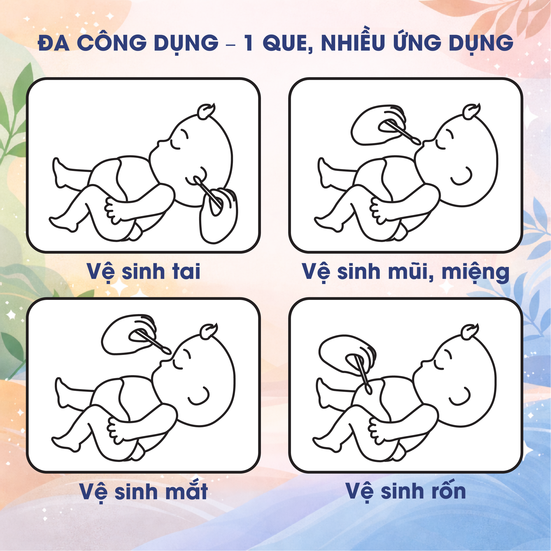 BÔNG VỆ SINH TAI MŨI EM BÉ SOFTTANA BH245209 1
